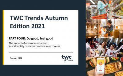 NEW TWC REPORT SHOWS ONE IN FIVE YOUNGER CONSUMERS SELECTING EATING OUT VENUES FOR THEIR FOCUS ON SUSTAINABILITY AND ENVIRONMENTAL ISSUES